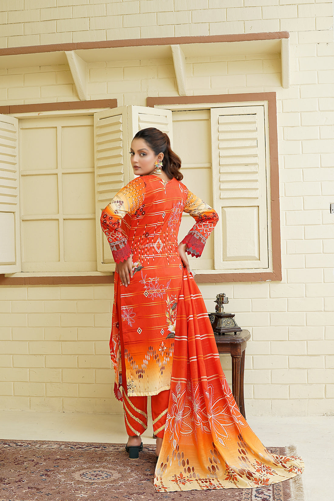 Unstitched 3 Piece - Printed Lawn Suit