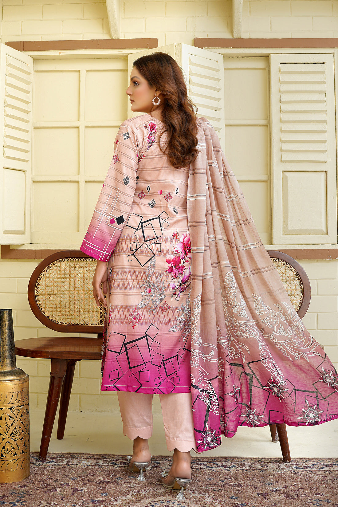 Unstitched 3 Piece - Printed Lawn Suit